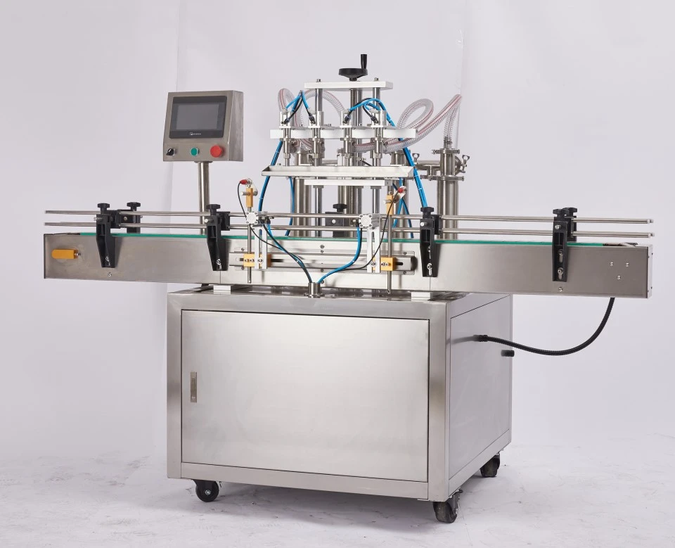 Automatic 4 Nozzle Bottle Filling Machine